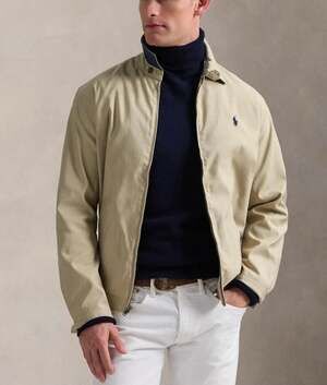 Polo Ralph Lauren Men’s Bi-Swing Windbreaker Jacket Khaki Size XL full zip